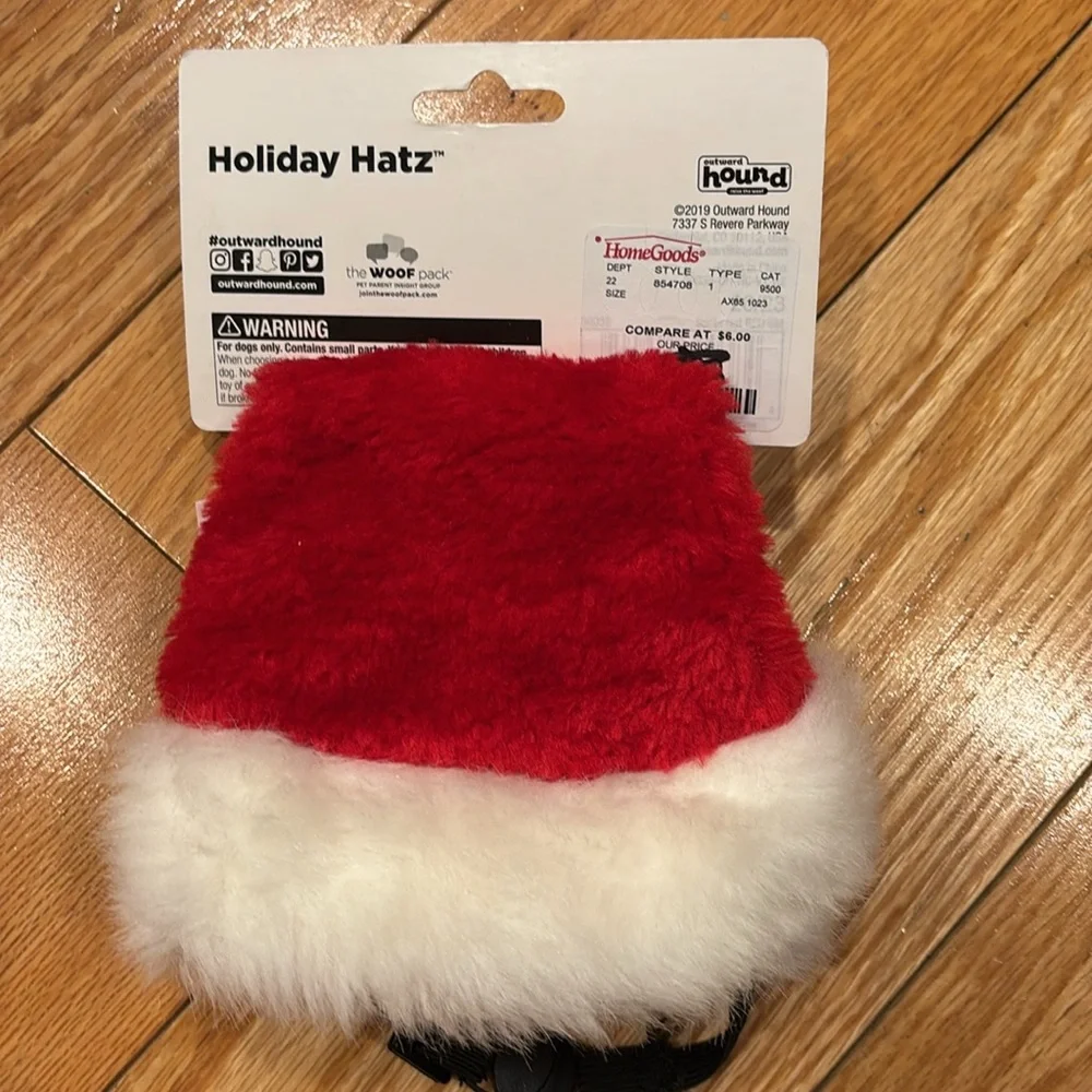 CHRISTMAS STOCKING AND SANTA HAT & BOW TIE/COLLAR PET BUNDLE